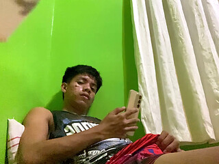 Filipino Twink Bedroom Jerk off Cumshot