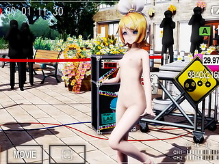 Kagamine Rin Dancing Naked - Booo! MMD by kiidosan