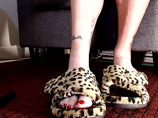 Toe Wiggling in Fuzzy Slippers