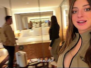 Lingerie-clad blonde Victoria Nova and brunette Gaby seduce Luna Doll in a