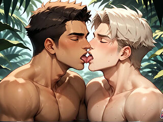 Anal Slut's Fantastic XXX Time with Jungle Muscle Man's Cum!