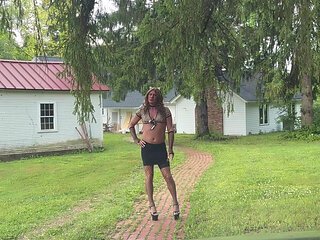 Walking and Posing Outdoors During the Day