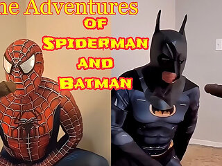 Spiderman and Batman Join Press to Overtake Monster Cocks with Their Big Cocks and Big Cumshots