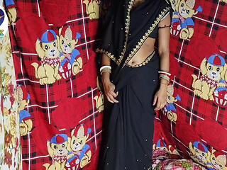 Part (1) the Devar and Bhabhi Chudai in Black Saree Blouse Super Mast Chudai Hindi Audio Claire Vais and Music and Amazing Scene