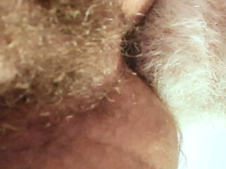Daddy feasting on a beautiful hairy hole