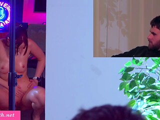 Jeny Smiths Big Butt Tease Tricks Stranger for Steamy Backstage Flirt Session