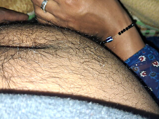 Indian Wife Masterbate My Dick Till Cumshot