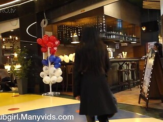 Public supermarket blowjobs with a littlesubgirl