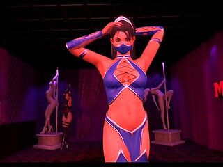 Chupada de pija de Kitana y luego cogida en club Purple Dream (Juego VR)