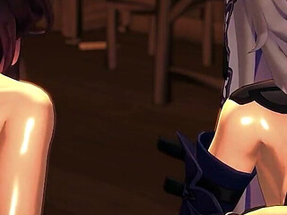 Honkai Star Rail - Kafka X Black Swan Twosome Sex - 3D Hentai Animations