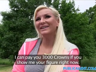 Public Agent featuring Jarushka Ross's rubbing clit video