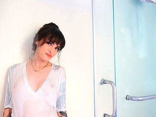 Wet T-Shirt Try-On Haul with a Stunning Tattooed Babe