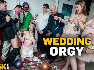 BRIDE4K. A Wedding Orgy with one Bride, her Husband, and two of his friends
