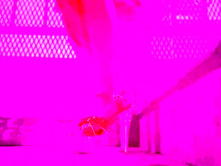 Italian Hot MILF Artemisia Love Wearing Sexy Lingerie and High Heels Outdoor