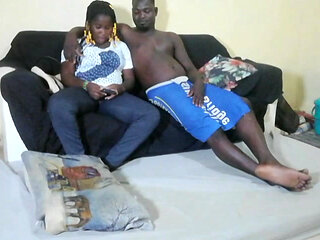 An African woman at a CEO's house to get fucked to be recruited in his company