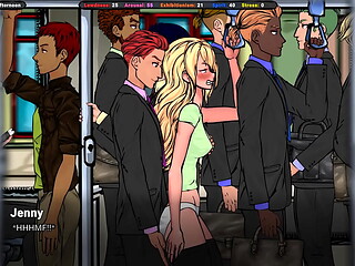 A stranger unexpectedly brought her to orgasm on the bus. Hentai Game