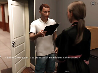 Step sister fun with delivery boy