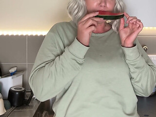 Juicy Watermelon Mess - Soaking Wet Pants Surprise!