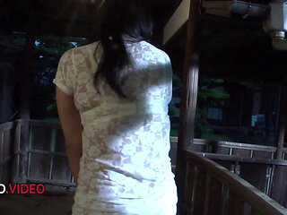 Outdoor passion Ryoko Murakami teases then Blowjob scene JAV style naughty MILF