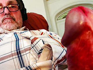 Daddy's juicy penis displayed