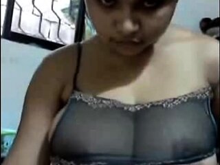 Indian Amateur Exposes Her Large Breasts on Webcam