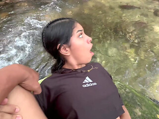 Latina slut cums and orgasms after her stepbrother gives her a hard fuck for her tight vagina.