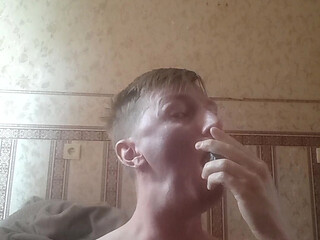 Dildo in mouth