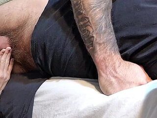 Stepdaughter Attempts to Give Step Daddy a Sneaky BJ - Naughty Boy