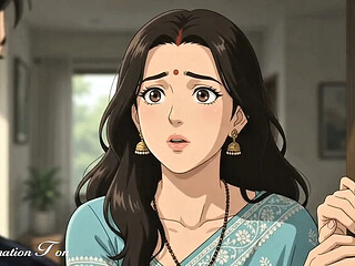 Episode 3: Wedding Night - Husband Gone, Friend Fucks Hot Bhabhi in HD Cartoon