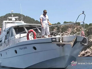 Brunette Milka Manson Gets Wild Sex on Beach, Boat, and Couch