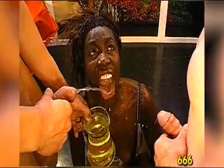 Hard Piss in Mouth & Swallowed - Filthy German Slut Drinks Hot Piss Straight From the Source
