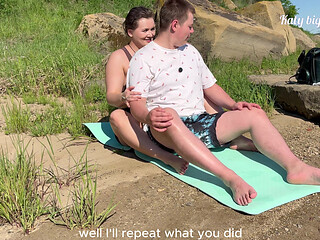 yoga class ended with hot sex on the beach