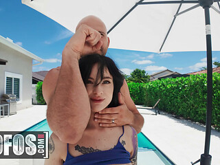 I Deepthroat His Thick Cock by the Pool Until I Gag