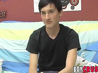 Teenager 18+ Interviewed Before He Strips And Works His Butt