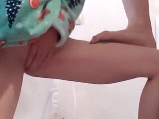 Two Skinny Girlfriends Do Gymnastics and Masturbate at the Same Time