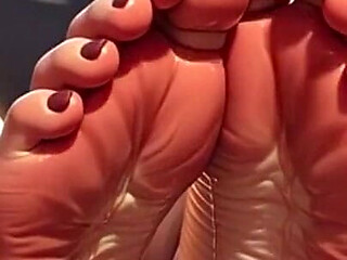 Submissive Guy Devoted to Sweaty Feet of Huge BBW