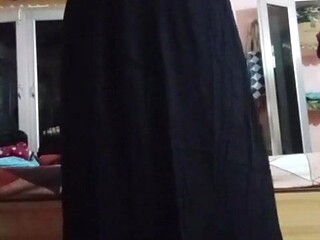 Indian Queer Crossdresser Gaurisissy rock-hard hard-core orgy in black