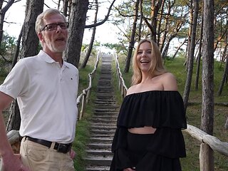 Natural beauty Goldy Kim makes love outdoors with passion