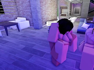 Fucking my personal Slut in front of another slutty princess I Roblox Condo