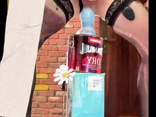 Super Hot Tranny Benito414 Rides a Huge Blue Dildo