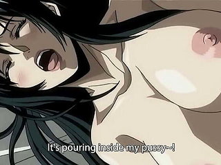 MILF in stockings and big tits enjoys X-rated hentai animation