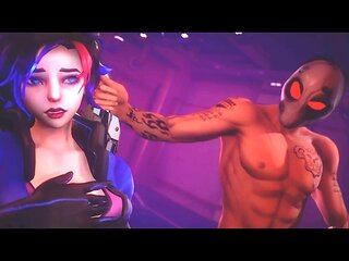 Intense foreplay session with a big tits milf in a subverse game