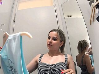 Letty Black Fucks Stranger in Fitting Room and Swallows Cum