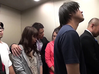 Asian Sluts Go Wild in Elevator Orgy