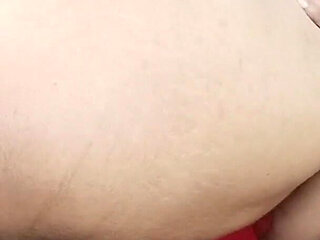 Anal Dildo and Pussy Fisting in Red Sarree