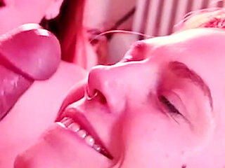 How Much You Pay for Rent? First Rope of Cum All Over Bunny's Face, Right Into Her Eye