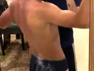 Never-before-seen clip of gay anal sex in the shower!