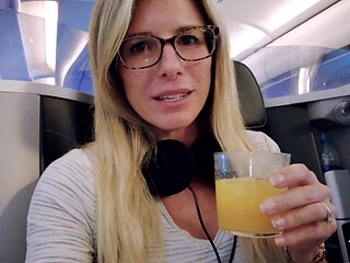 Reality video of pornstar Cory Chase with glasses posing and teasing