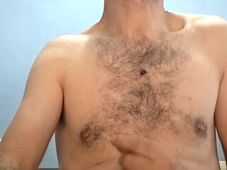 Guy with big cock masturbates