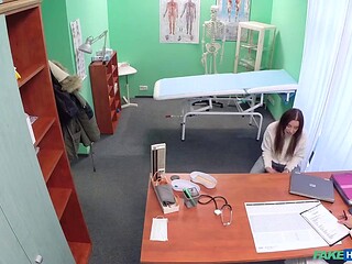 Tattooed Doctors Huge Cock Slams Dripping Brunette